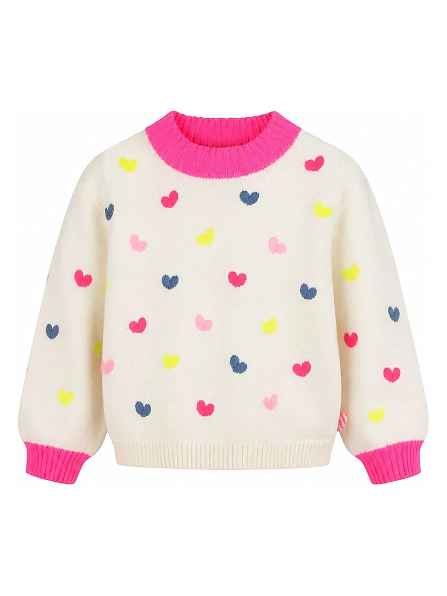 Maglione con motivo a cuori per bambina